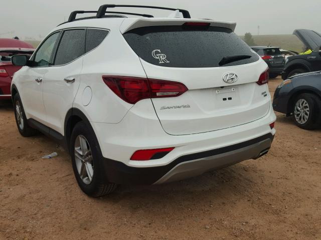 5XYZUDLB1HG437379 - 2017 HYUNDAI SANTA FE S WHITE photo 3