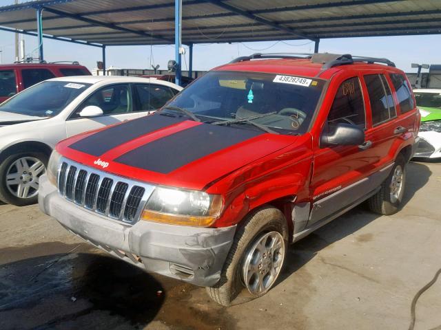 1J4GW58S8XC509546 - 1999 JEEP GRAND CHER RED photo 2