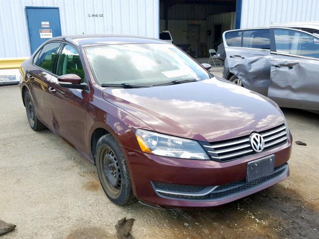 1VWAS7A33EC066917 - 2014 VOLKSWAGEN PASSAT S MAROON photo 1