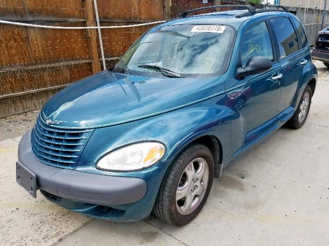 3C8FY4BB01T602764 - 2001 CHRYSLER PT CRUISER TEAL photo 2