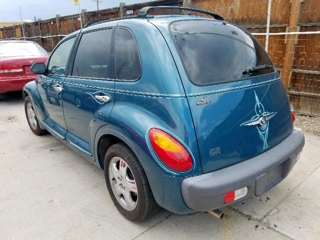 3C8FY4BB01T602764 - 2001 CHRYSLER PT CRUISER TEAL photo 3