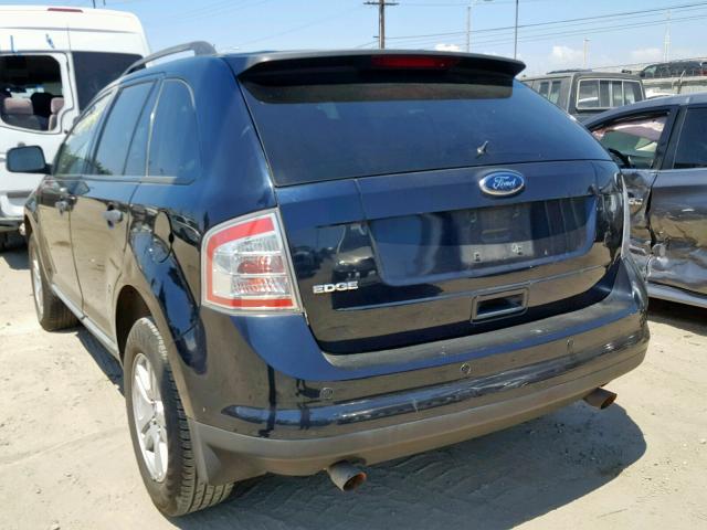 2FMDK36CX8BA66656 - 2008 FORD EDGE SE BLUE photo 3