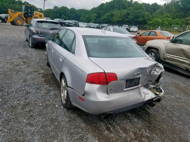 WAUDG68E85A436660 - 2005 AUDI A4 3.2 QUA SILVER photo 3