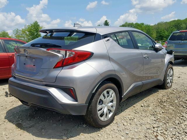 JTNKHMBX4K1019162 - 2019 TOYOTA C-HR XLE SILVER photo 4