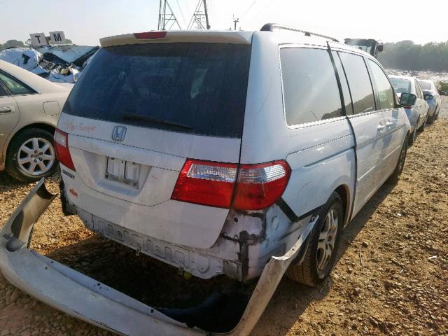 5FNRL38497B118664 - 2007 HONDA ODYSSEY EX WHITE photo 4