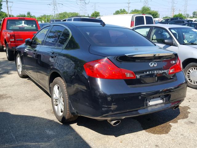 JN1CV6AR5AM253777 - 2010 INFINITI G37 BLACK photo 3