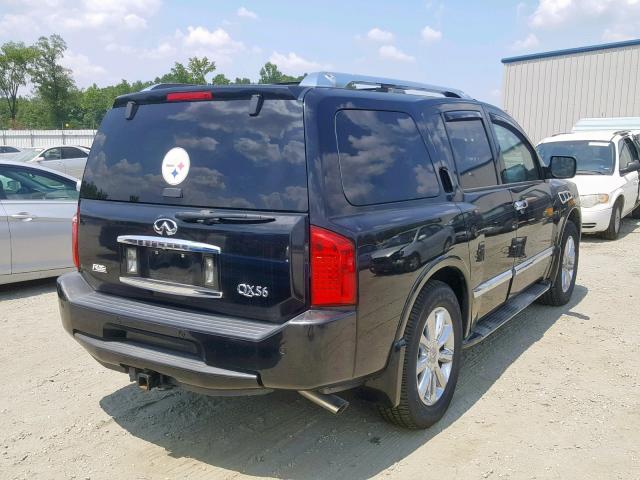 5N3AA08C38N907598 - 2008 INFINITI QX56 BLACK photo 4