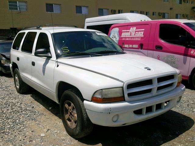 1B4HR38N72F167446 - 2002 DODGE DURANGO SP WHITE photo 1