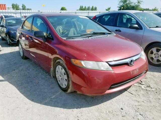 2HGFA16317H033725 - 2007 HONDA CIVIC DX RED photo 1