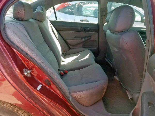 2HGFA16317H033725 - 2007 HONDA CIVIC DX RED photo 6