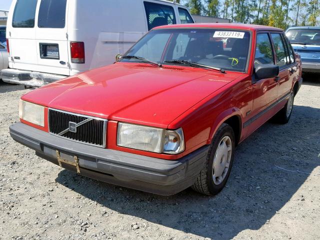 YV1JS8315S1191519 - 1995 VOLVO 940 RED photo 2