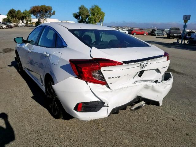 2HGFC2F82KH533493 - 2019 HONDA CIVIC SPOR WHITE photo 3