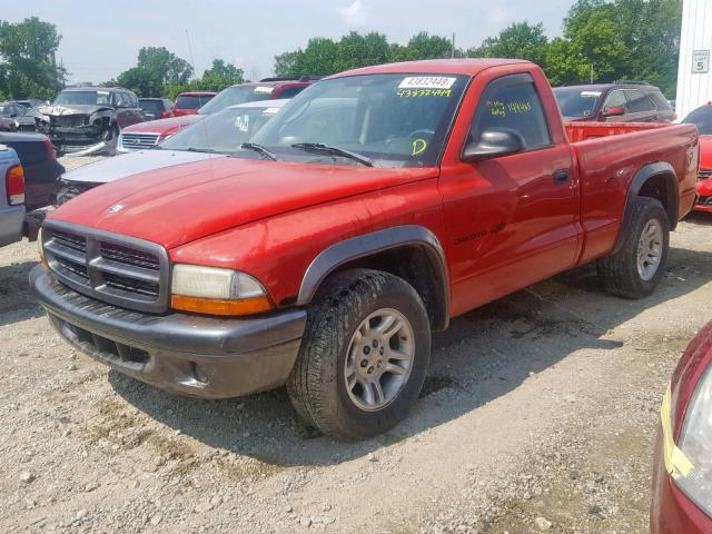 1B7FL16X42S702051 - 2002 DODGE DAKOTA BAS RED photo 9