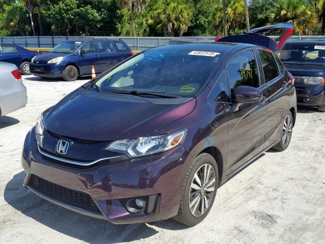 JHMGK5H75GX034605 - 2016 HONDA FIT EX PURPLE photo 2