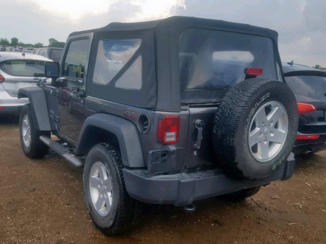 1C4AJWAG7GL302734 - 2016 JEEP WRANGLER S GRAY photo 3