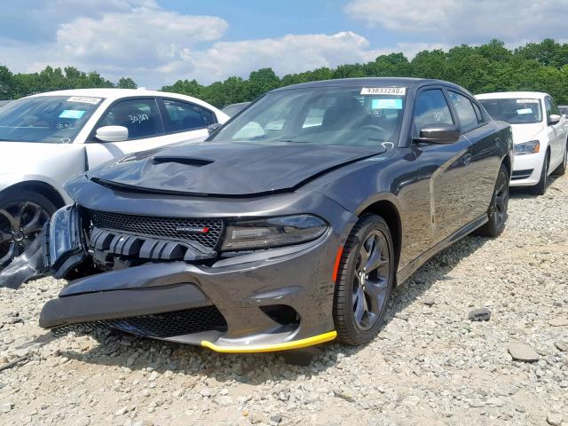2C3CDXHG1KH583922 - 2019 DODGE CHARGER GT GRAY photo 2