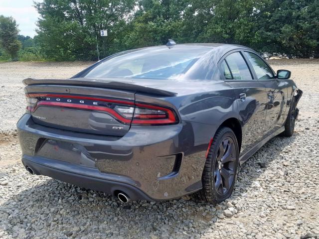 2C3CDXHG1KH583922 - 2019 DODGE CHARGER GT GRAY photo 4