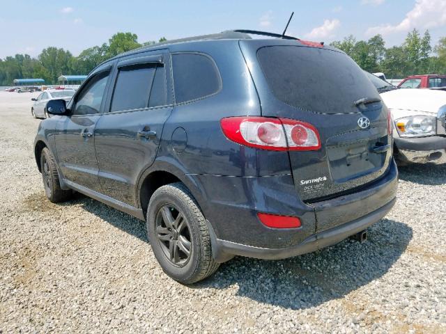 5XYZG3AB6CG144932 - 2012 HYUNDAI SANTA FE G BLUE photo 3