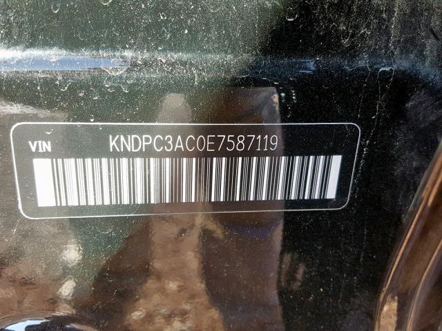 KNDPC3AC0E7587119 - 2014 KIA SPORTAGE E BLACK photo 10