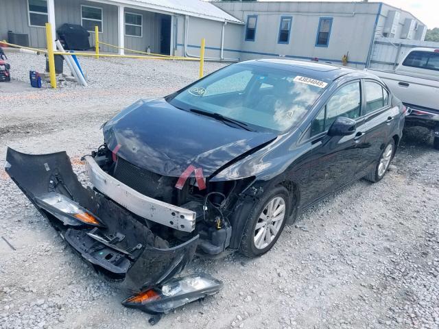 2HGFB2F94CH555671 - 2012 HONDA CIVIC EXL 黑色 照片 2