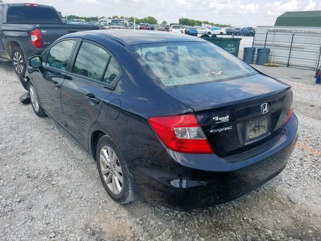 2HGFB2F94CH555671 - 2012 HONDA CIVIC EXL 黑色 照片 3