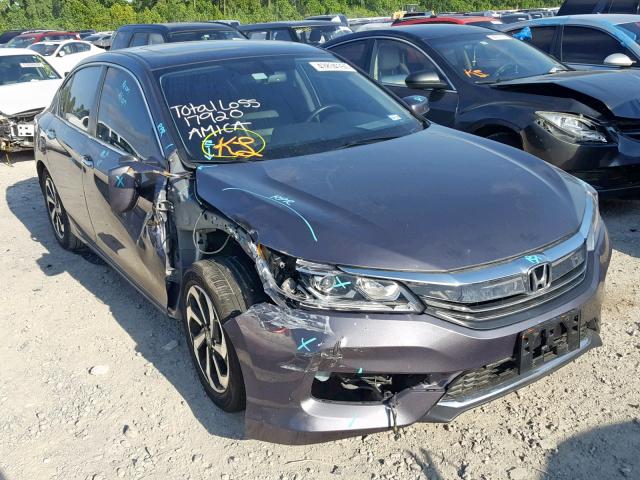 1HGCR2F80GA013722 - 2016 HONDA ACCORD EXL GRAY photo 1