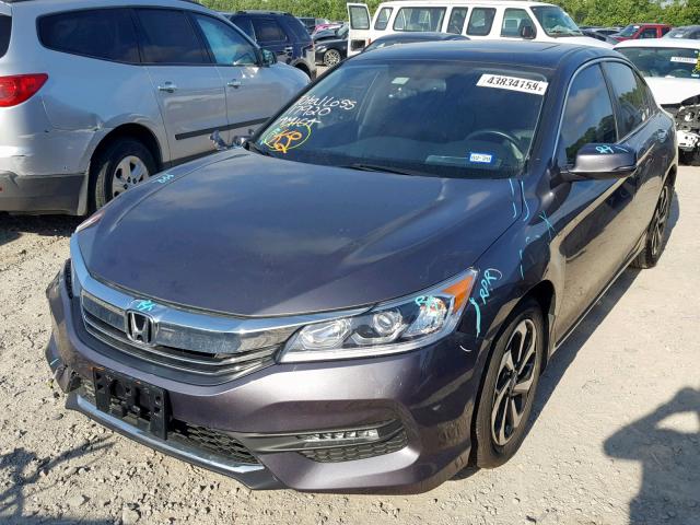 1HGCR2F80GA013722 - 2016 HONDA ACCORD EXL GRAY photo 2