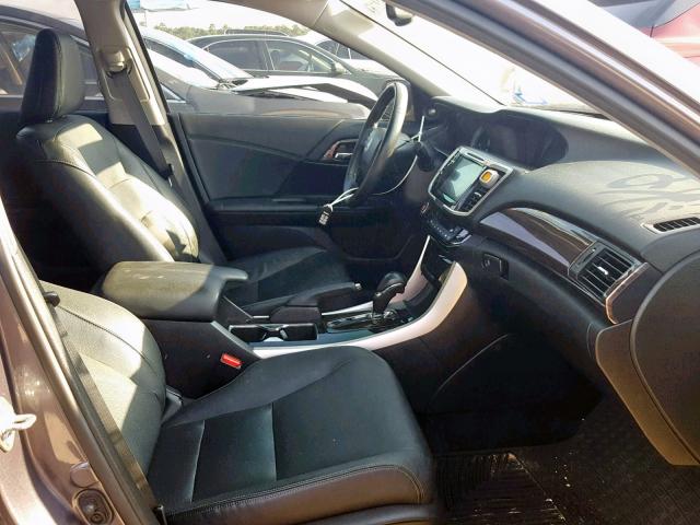 1HGCR2F80GA013722 - 2016 HONDA ACCORD EXL GRAY photo 5