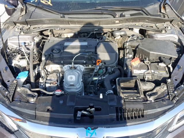 1HGCR2F80GA013722 - 2016 HONDA ACCORD EXL GRAY photo 7