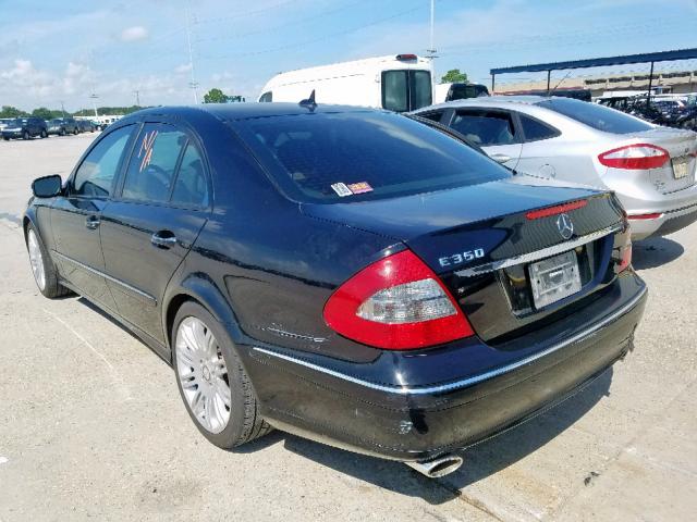 WDBUF56X08B195856 - 2008 MERCEDES-BENZ E 350 BLACK photo 3