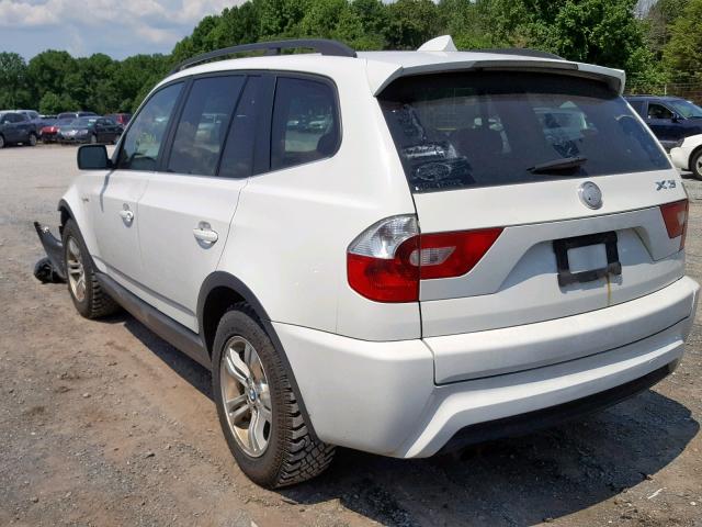 WBXPA93436WG82656 - 2006 BMW X3 3.0I WHITE photo 3