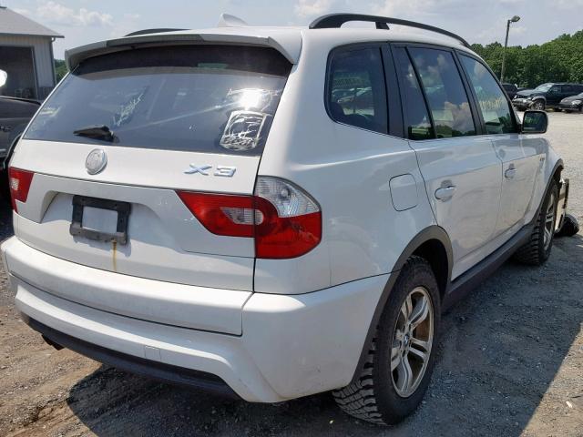 WBXPA93436WG82656 - 2006 BMW X3 3.0I WHITE photo 4