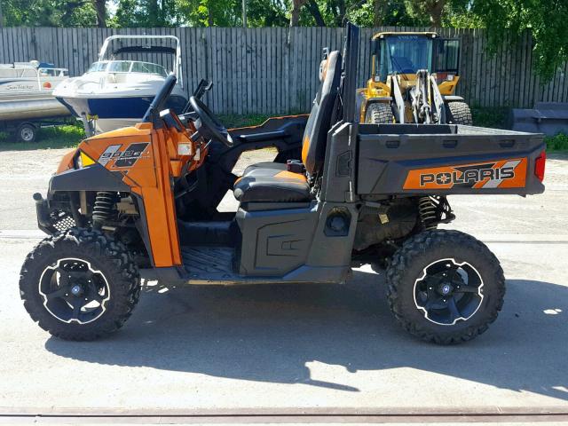 4XAUH9EA4EB207591 - 2014 POLARIS RANGER 900 ORANGE photo 3