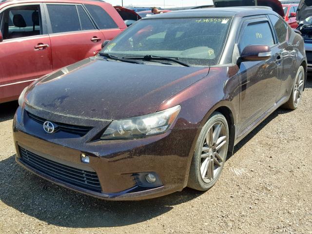 JTKJF5C70D3065744 - 2013 TOYOTA SCION TC ბურგუნდია ფოტო 2