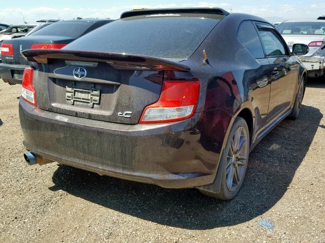 JTKJF5C70D3065744 - 2013 TOYOTA SCION TC ბურგუნდია ფოტო 4