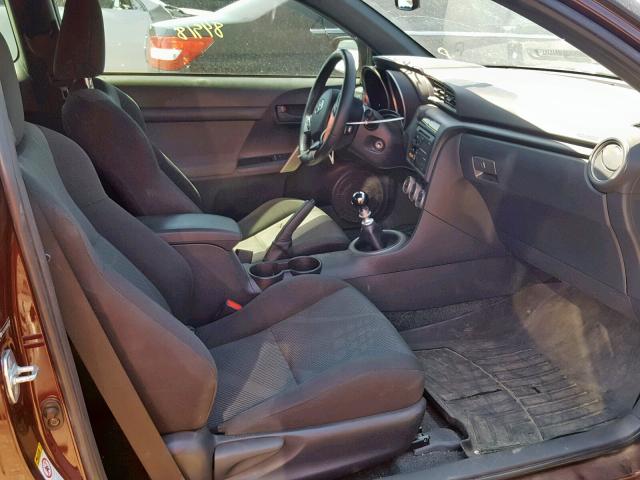 JTKJF5C70D3065744 - 2013 TOYOTA SCION TC ბურგუნდია ფოტო 5