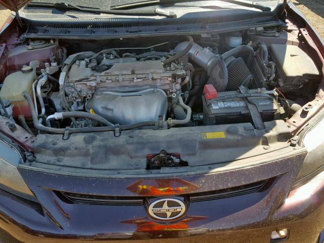 JTKJF5C70D3065744 - 2013 TOYOTA SCION TC ბურგუნდია ფოტო 7