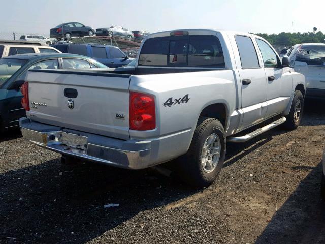 1D7HW48N25S253749 - 2005 DODGE DAKOTA QUA GRAY photo 4