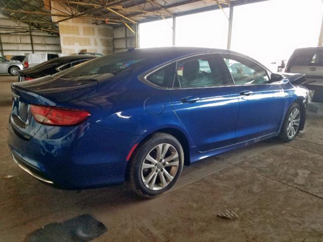 1C3CCCAB9FN603907 - 2015 CHRYSLER 200 LIMITE BLUE photo 4