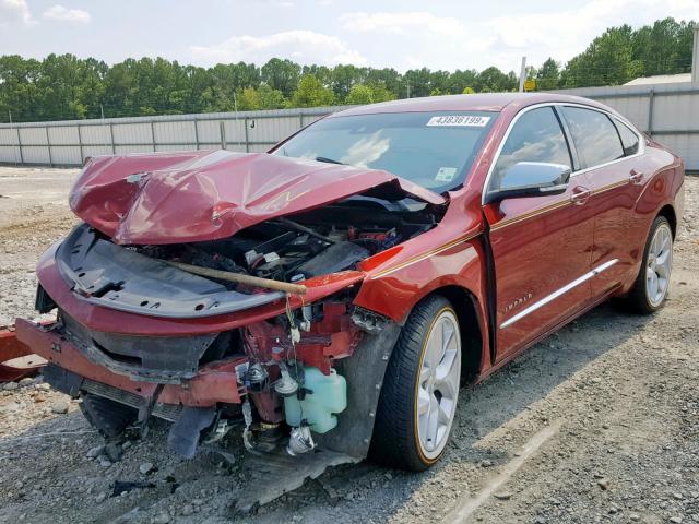 2G1145SL8E9211756 - 2014 CHEVROLET IMPALA LTZ RED photo 2