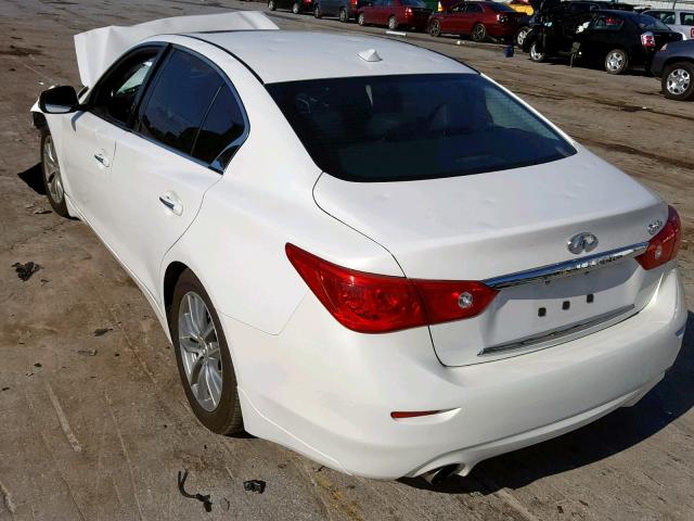 JN1BV7AP4EM687615 - 2014 INFINITI Q50 BASE WHITE photo 3