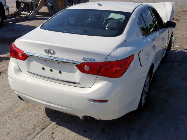 JN1BV7AP4EM687615 - 2014 INFINITI Q50 BASE WHITE photo 4