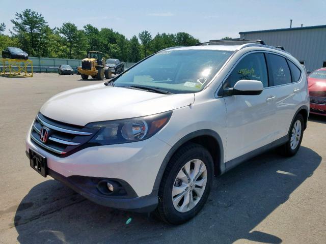 5J6RM4H79CL070274 - 2012 HONDA CR-V EXL WHITE photo 2