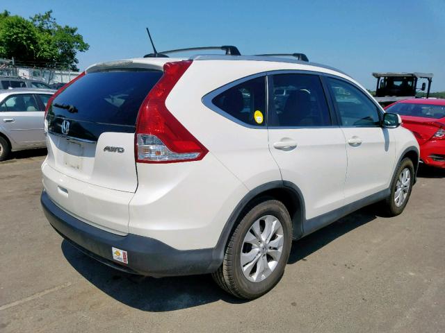 5J6RM4H79CL070274 - 2012 HONDA CR-V EXL WHITE photo 4