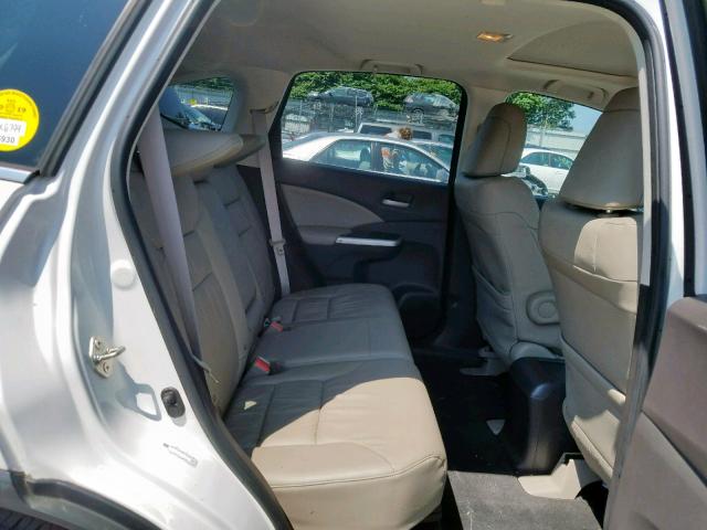 5J6RM4H79CL070274 - 2012 HONDA CR-V EXL WHITE photo 6