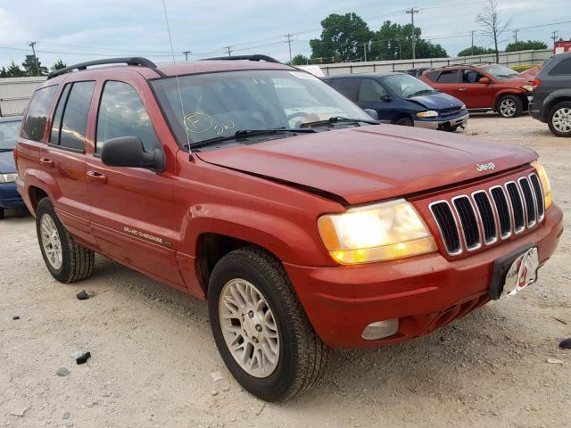 1J4GW58N42C319987 - 2002 JEEP GRAND CHER RED photo 1