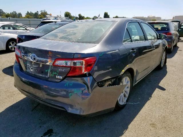 4T1BD1FK4EU139992 - 2014 TOYOTA CAMRY HYBR GRAY photo 4