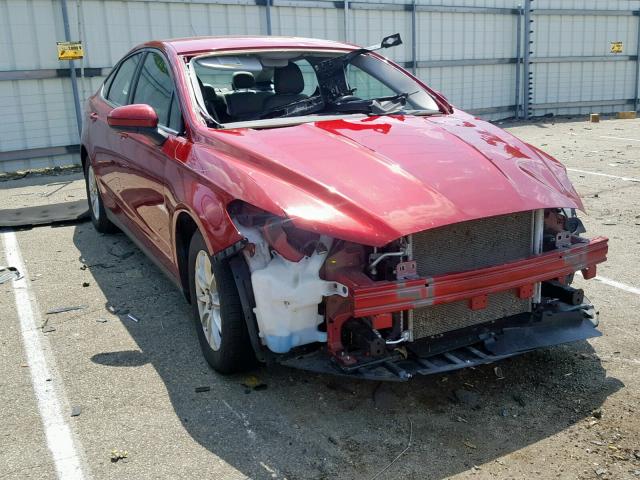 1FA6P0G77F5103605 - 2015 FORD FUSION S RED photo 1