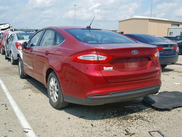 1FA6P0G77F5103605 - 2015 FORD FUSION S RED photo 3