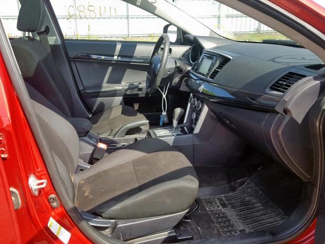 JA32U2FU7HU606403 - 2017 MITSUBISHI LANCER ES RED photo 5